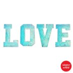 LOVE felirat Led-es 25cm műanyag (adapter nélkül)