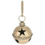 Óriáscsengő akasztós bádog 50cm - Antik arany