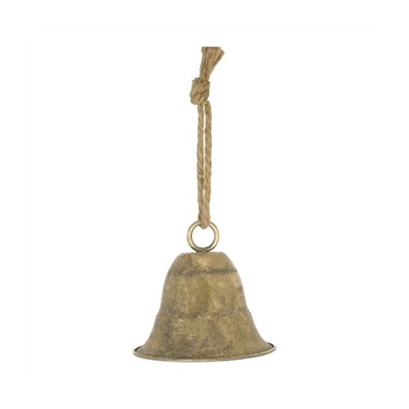 Csengő akasztós bádog 12,5x12cm - Antik arany