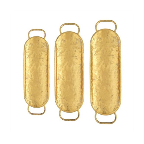 Tál fém 70,5x22x5,5cm - Arany S/3