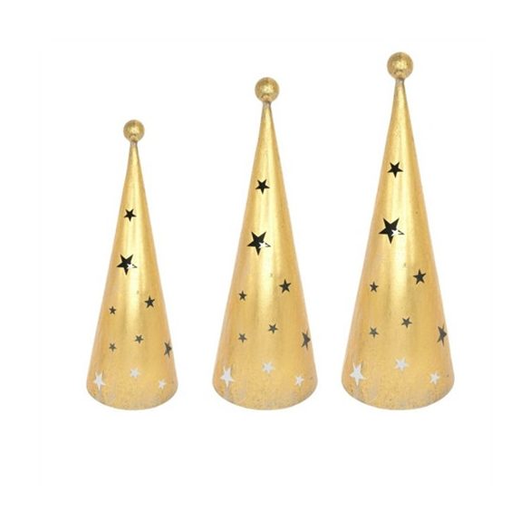 Stilizált fenyő fém 21x62cm - Antik rany S/3