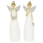 Angyal szívvel álló poly 4x2,5x14cm - 2féle