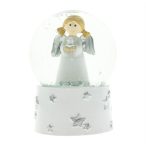 Rázógömb angyallal, gyertyával poly 8x8x10cm