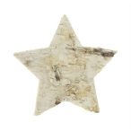 Csillag fa 2,8cm - Natúr,fehér  S/72