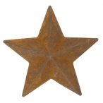 Csillag fém 6cm - Rozsdás S/12