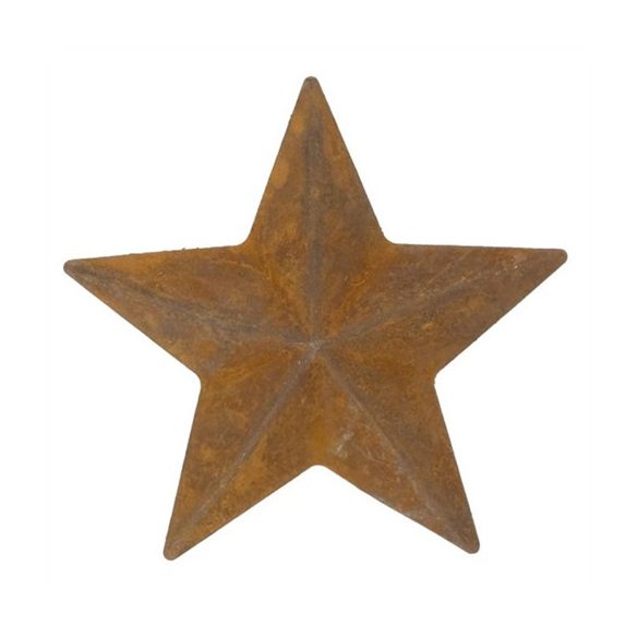 Csillag fém 6cm - Rozsdás S/12