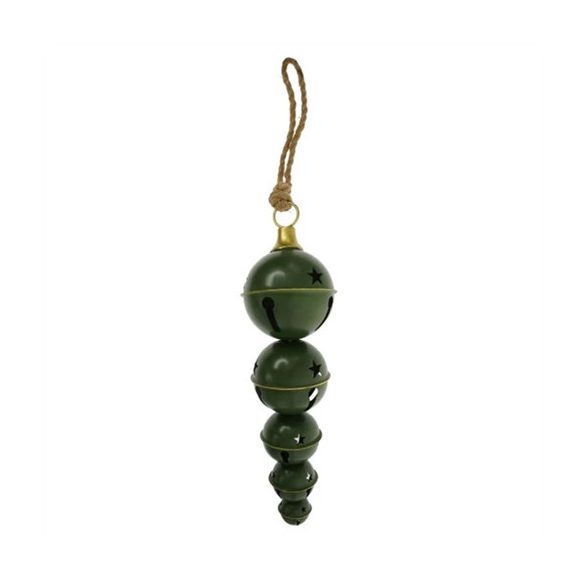 Csengő füzér 5 db-os, akasztós 41x12cm - Zöld