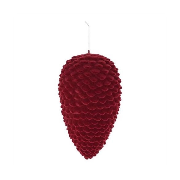 Toboz flokkolt, akasztós 30,5cm - Bordó