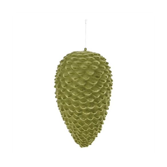 Toboz flokkolt, akasztós 30,5cm - Olivazöld