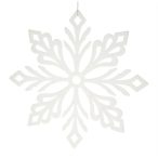 Hópehely flokkolt, akasztós 40,6cm - Fehér