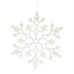 Hópehely flokkolt, akasztós 40,6cm - Fehér