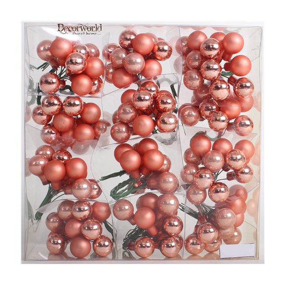 Kd. üveg pick Bogyós rosegold 1,5cm S/144