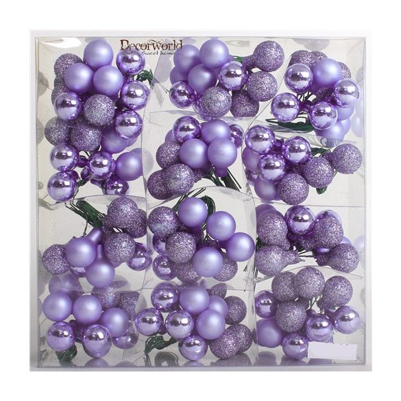 Kd. üveg pick Bogyós lila 1,5cm S/144