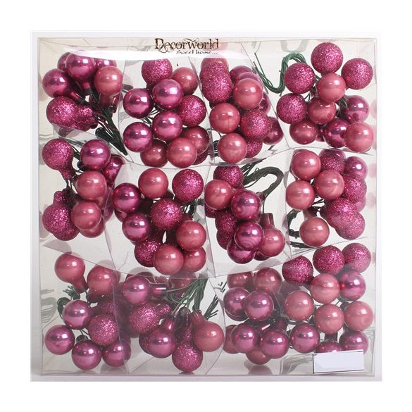 Gömb betűzős üveg pick szett 1,5 cm S/144 - Mályva