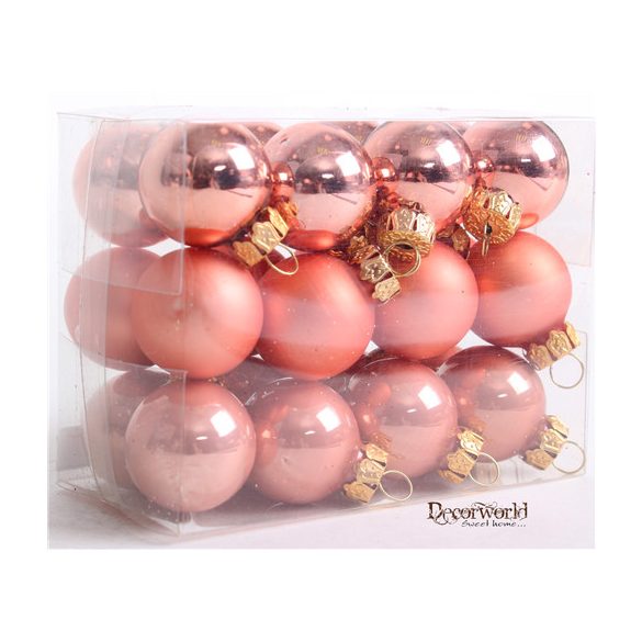 Ü. Kd. Gömb S/24db rosegold 2,5cm