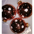 Ü. Kd. Gömb x3 matt cir.rosegold 8cm