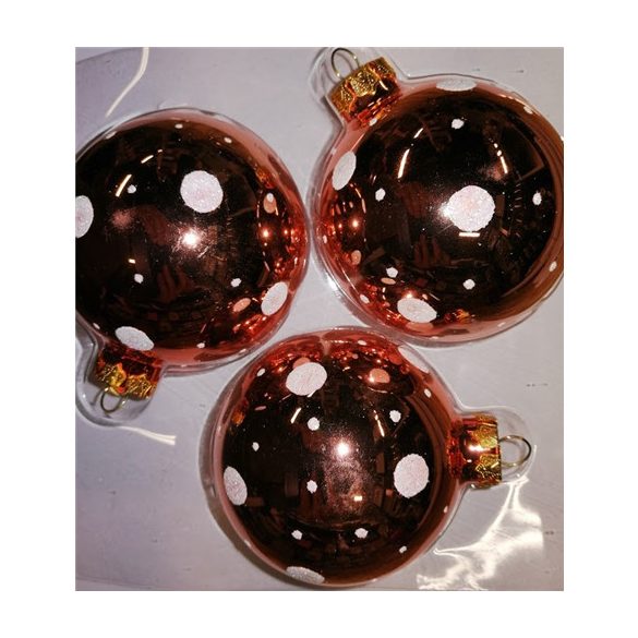 Ü. Kd. Gömb x3 matt cir.rosegold 8cm