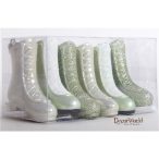 Kd. Csizma fényes/gyöngyház/glitteres zöld 7cm S/6