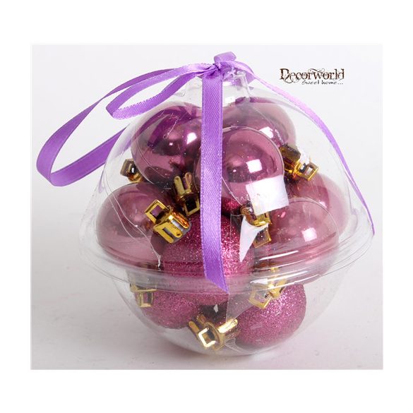 Műanyag gömb 3cm - Mályva S/12