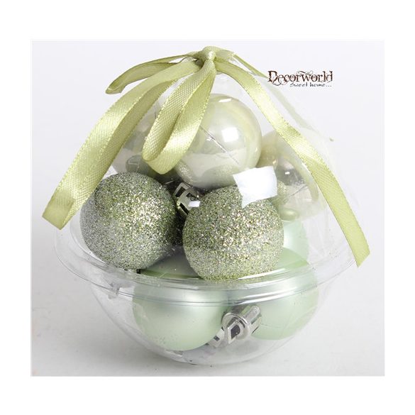 Műanyag gömb 3 cm - Mentazöld S/12