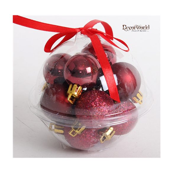 Kd. Gömb bordó 3cm S/12