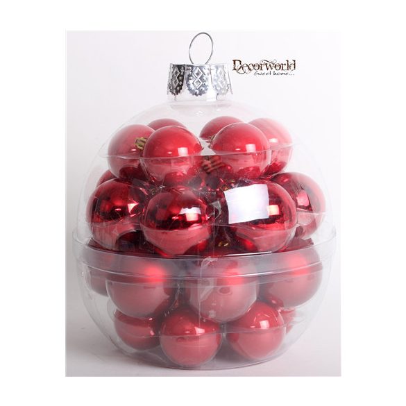 Kd. Gömb S/28db piros 6cm