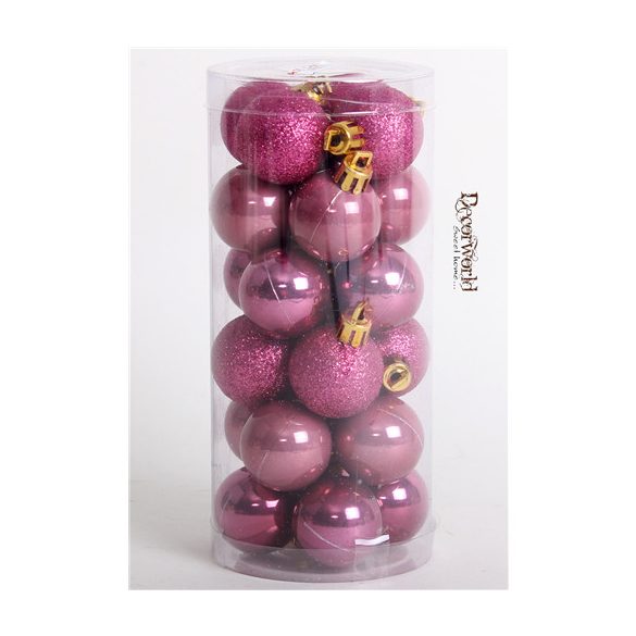 Gömb műanyag 3 cm - Mályva S/24