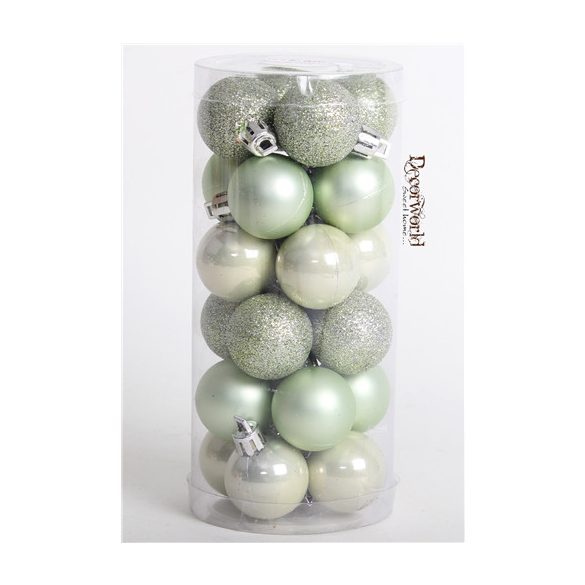 Kd. Gömb S/24db mentazöld 3cm műanyag