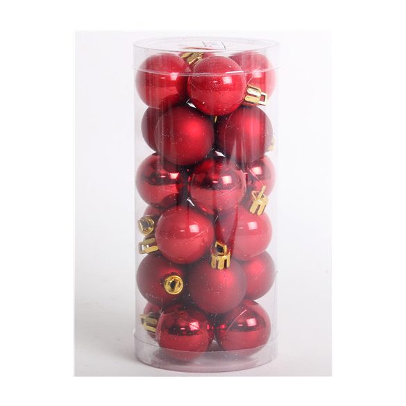 Kd. Gömb S/24db piros 3cm