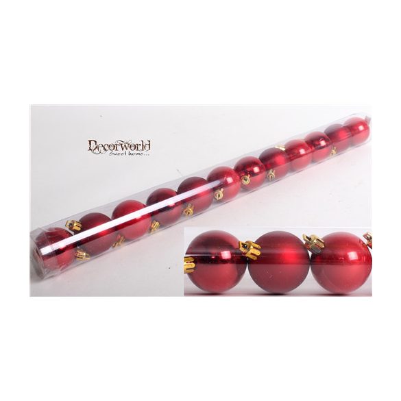 Kd. Gömb S/12db piros 4cm