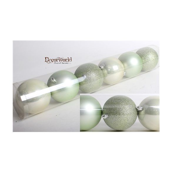 Kd. Gömb mentazöld 8cm S/6