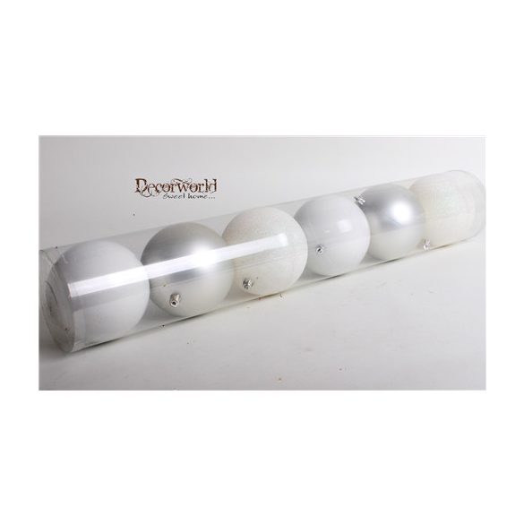 Kd. Gömb fehér 10cm S/6