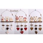 Dekor Fa Kop. 3lógó +toboz 45cm