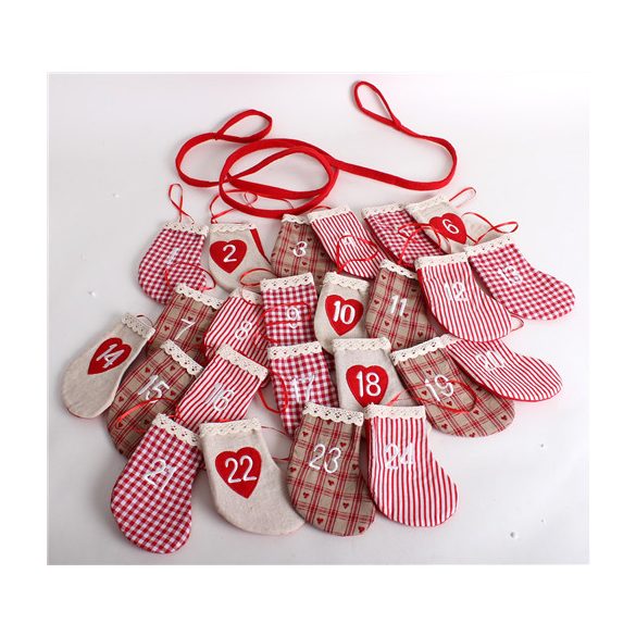 Textil adventi naptár 180 cm