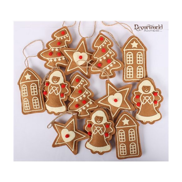 Dekor filc mézeskalács fugira 9,5cm több féle S/1