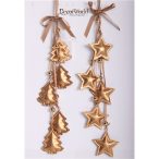 Dekor Fém Lógó csillag/fenyőfa 2 féle 37cm