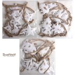 Fém Karidísz S/9 +akasztó fehér 3 féle 4x4cm