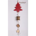 Fa Fenyőfa +spulni Lógó piros 60cm