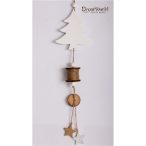 Fa Fenyőfa +spulni Lógó fehér 60cm