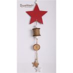 Fa Csillag +spulni Lógó piros 60cm