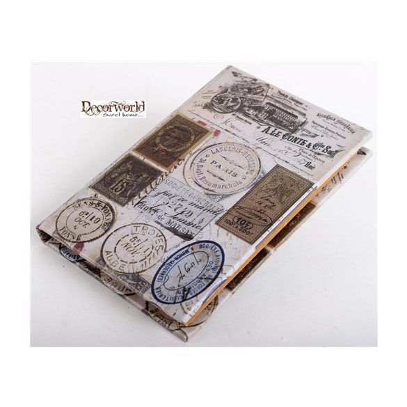 Műbőr notesz Bélyegzők 15x10cm