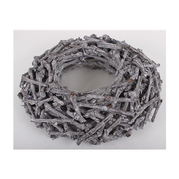 Koszorú fa ágak 36x7 cm - Szürke