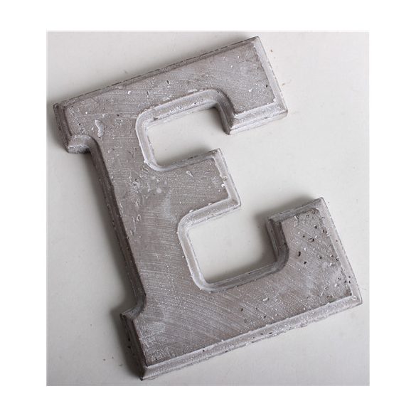 Kerámia betű "E" 15,5x11cm - Szürke
