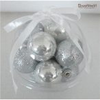 Műanyag gömb 3 cm - Ezüst S/12