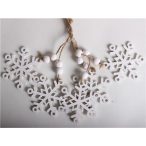 Fa Hópehely akasztós fehér 7x22 cm