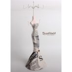 P. ékszertartó hölgy újságpapír 12x40cm