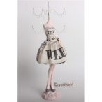 P. ékszertartó bábú újságpapír 12x32cm