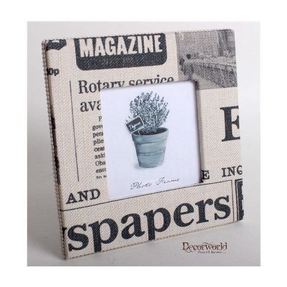 Fa képtartó újságpapír 17x17cm