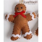 Filc Mézeskalács piros masni 11cm