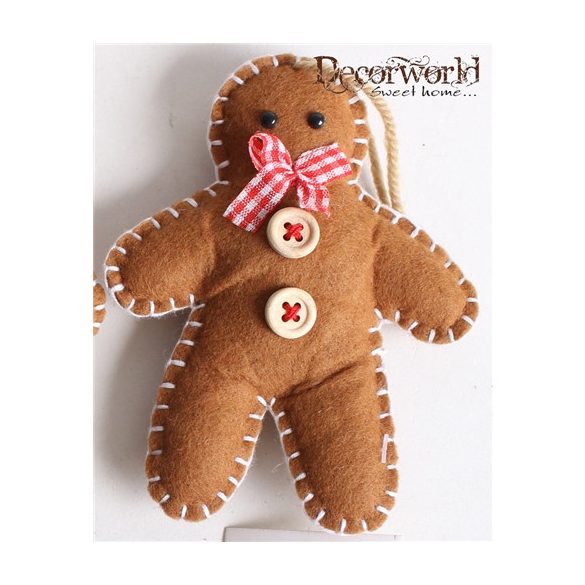 Filc Mézi 2 gombos ,barna 11cm 3 féle